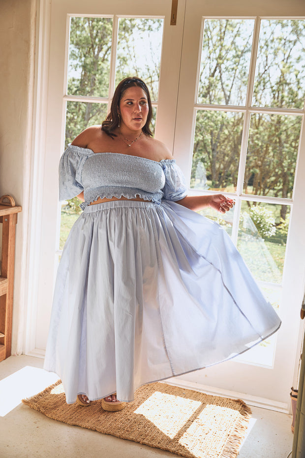 STELLAR MIDI SKIRT - PERIWINKLE