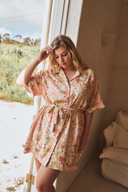 LIMONCELLO MINI SHIRTDRESS - PEACH