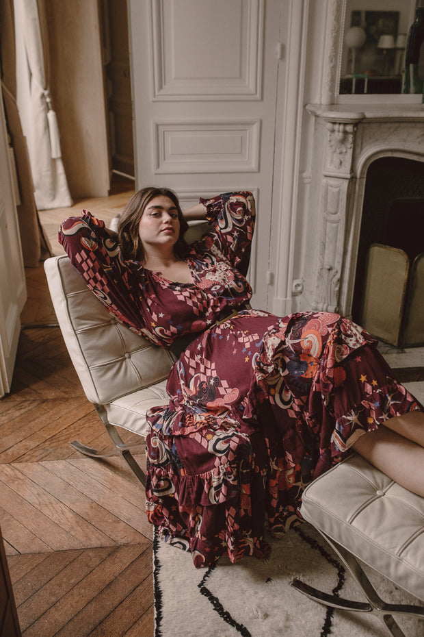 THE DREAMER GOWN - BURGUNDY