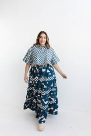 HEAD IN THE CLOUDS TIERED MAXI SKIRT