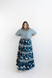 HEAD IN THE CLOUDS TIERED MAXI SKIRT