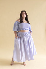 STELLAR MIDI SKIRT - PERIWINKLE