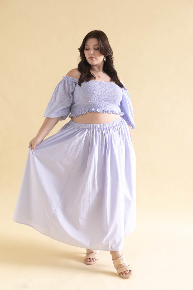 STELLAR MIDI SKIRT - PERIWINKLE