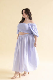 STELLAR MIDI SKIRT - PERIWINKLE