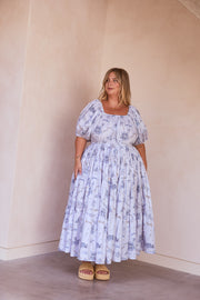 VILLA OF LOVE TIERED GOWN - BLUE