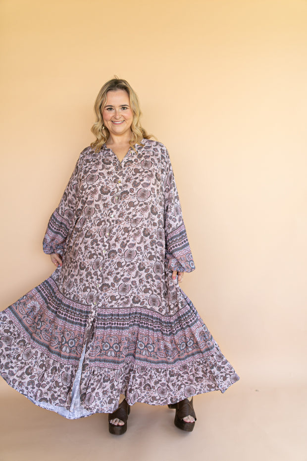 SOLSTICE SMOCK GOWN - DUSTY ROSE