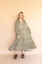 FLORES GOWN - OLIVE